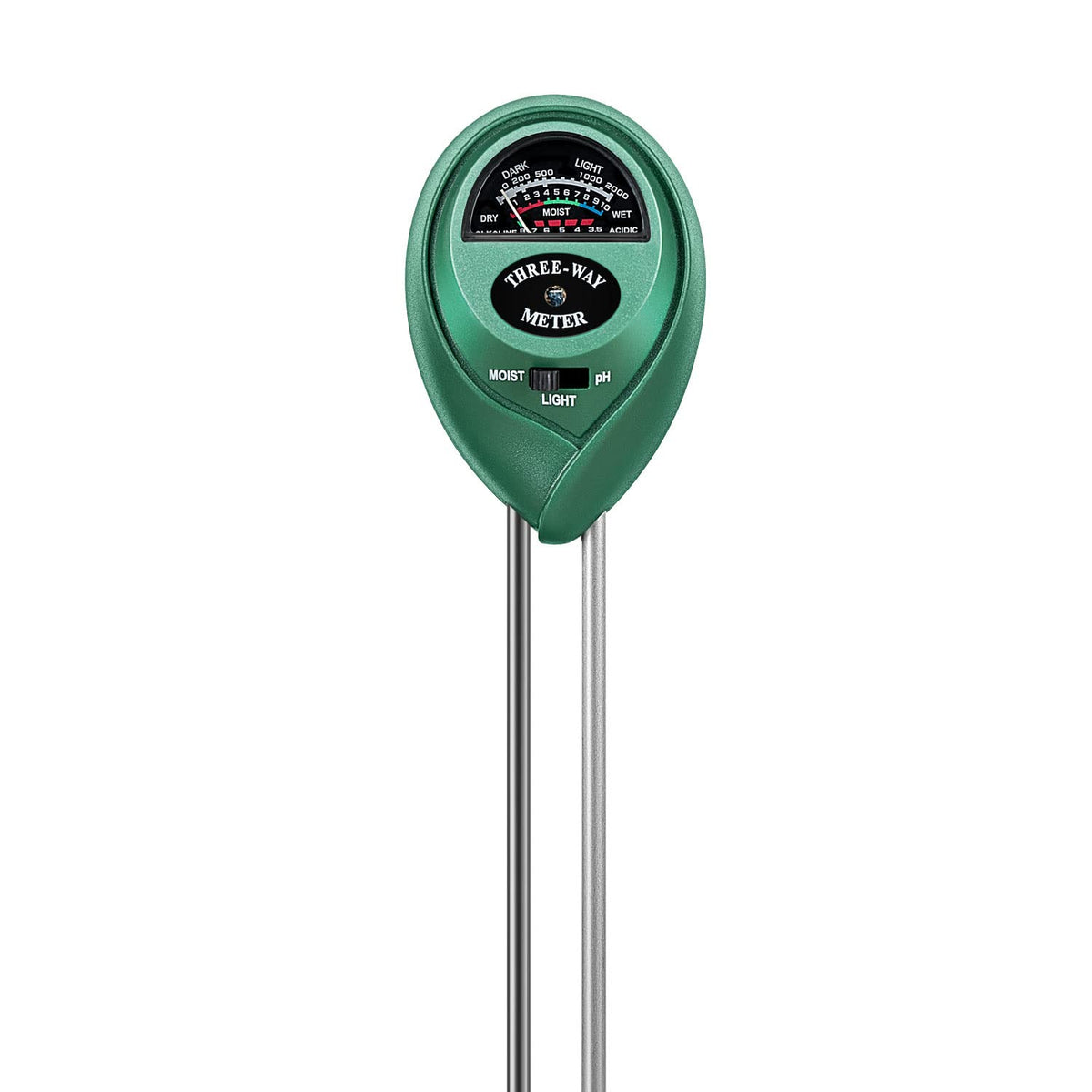 VIVOSUN soil tester reading moisture level for precise watering.