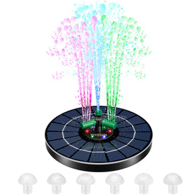 VIVOSUN solar fountain with upgraded glass panel captures sunlight efficiently for energy conversion.