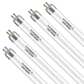 VIVOSUN T5 grow light bulbs closeup showing 6500K spectrum for vibrant indoor plants