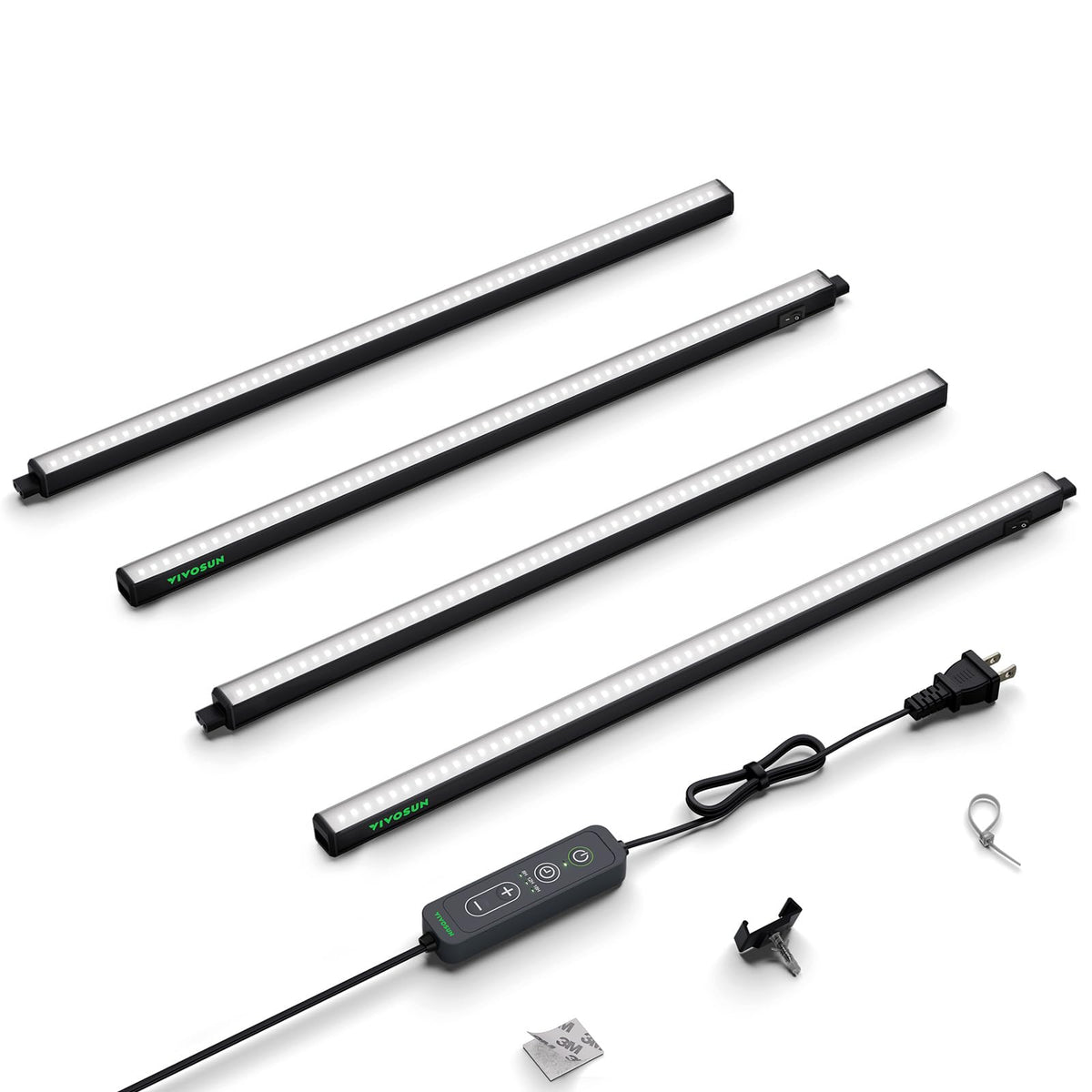 VIVOSUN T5 full-spectrum 5000K 60W 2ft strip over seedlings for even growth