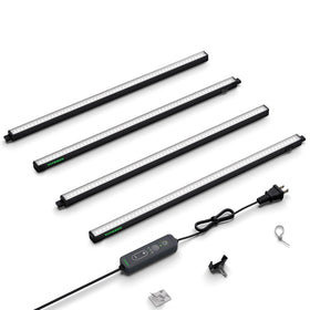 VIVOSUN T5 full-spectrum 5000K 60W 2ft strip over seedlings for even growth