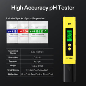 VIVOSUN TDS/EC meter LCD screen displaying readings