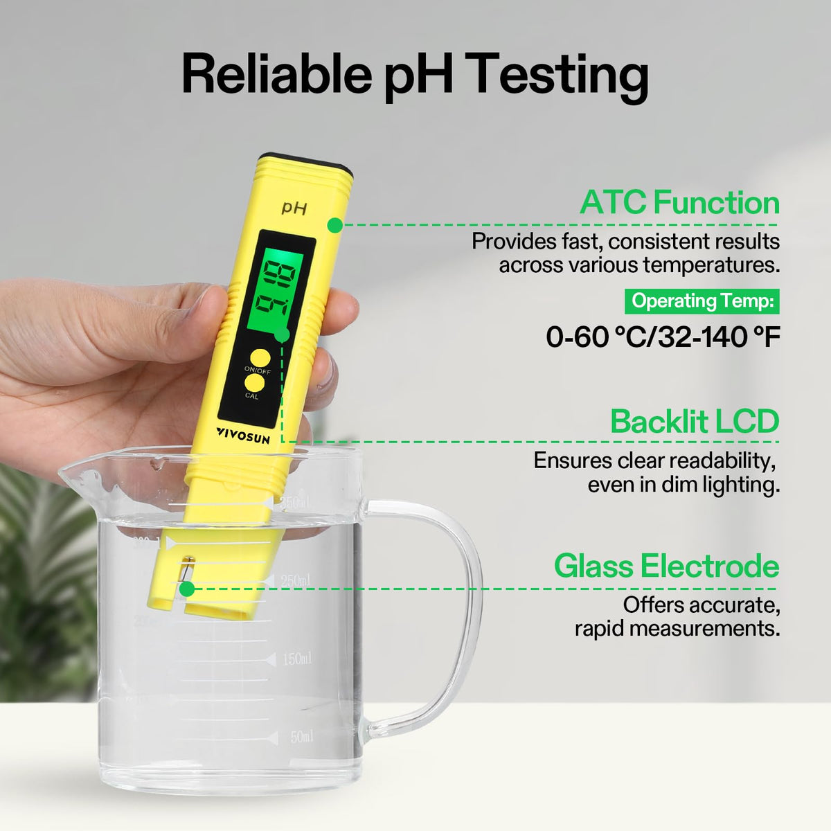 VIVOSUN titanium alloy electrode on the TDS/EC probe