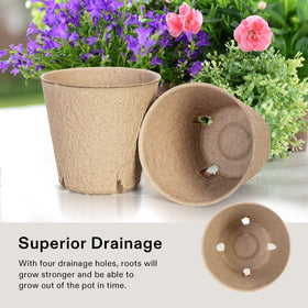 VIVOSUN textured peat pot close-up highlighting easy removal