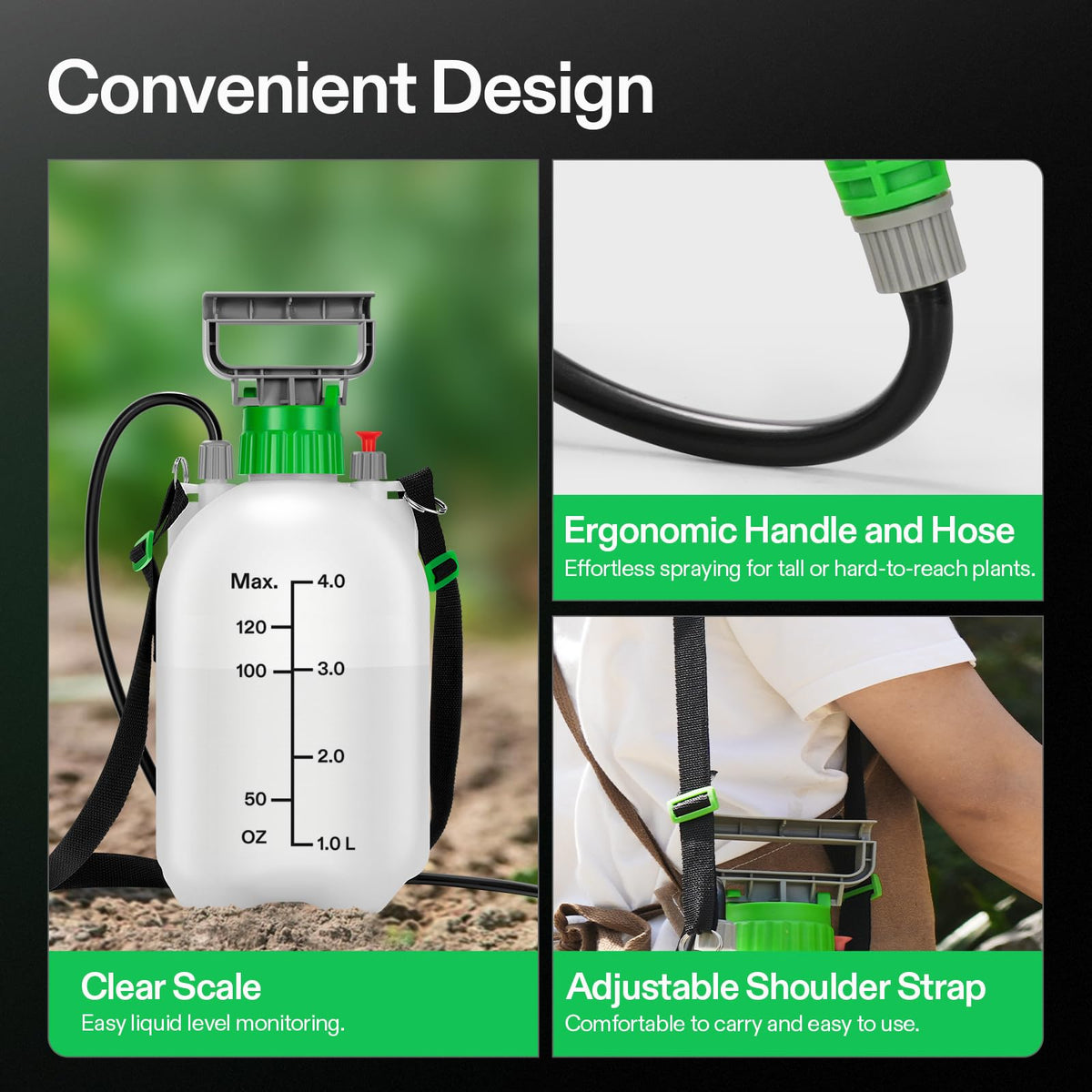VIVOSUN three-nozzle system offers mist and direct spray options.