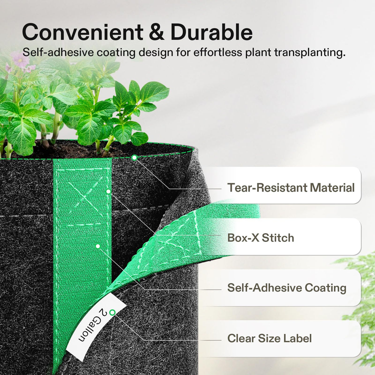 VIVOSUN transplant-friendly design allows simple plant unwrapping during transplant.