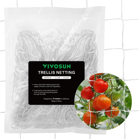 VIVOSUN trellis netting 5x15 ft provides sturdy vertical garden support.