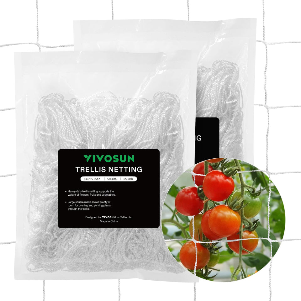 VIVOSUN trellis netting setup for easy vertical garden installation.
