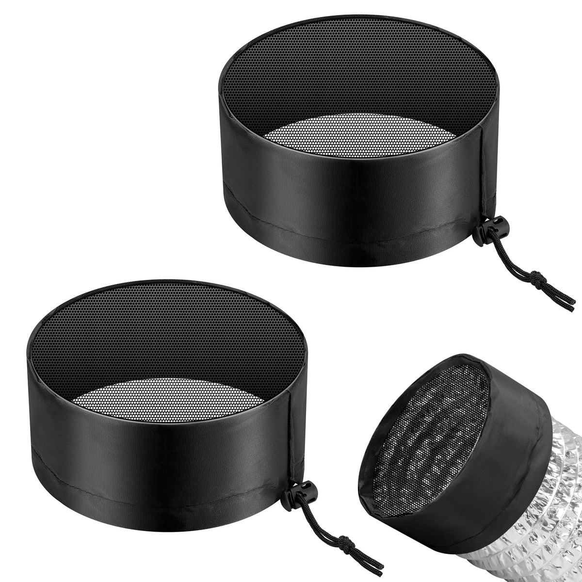 VIVOSUN vent cover 4-inch with elastic band for secure fit and cleaner airflow.