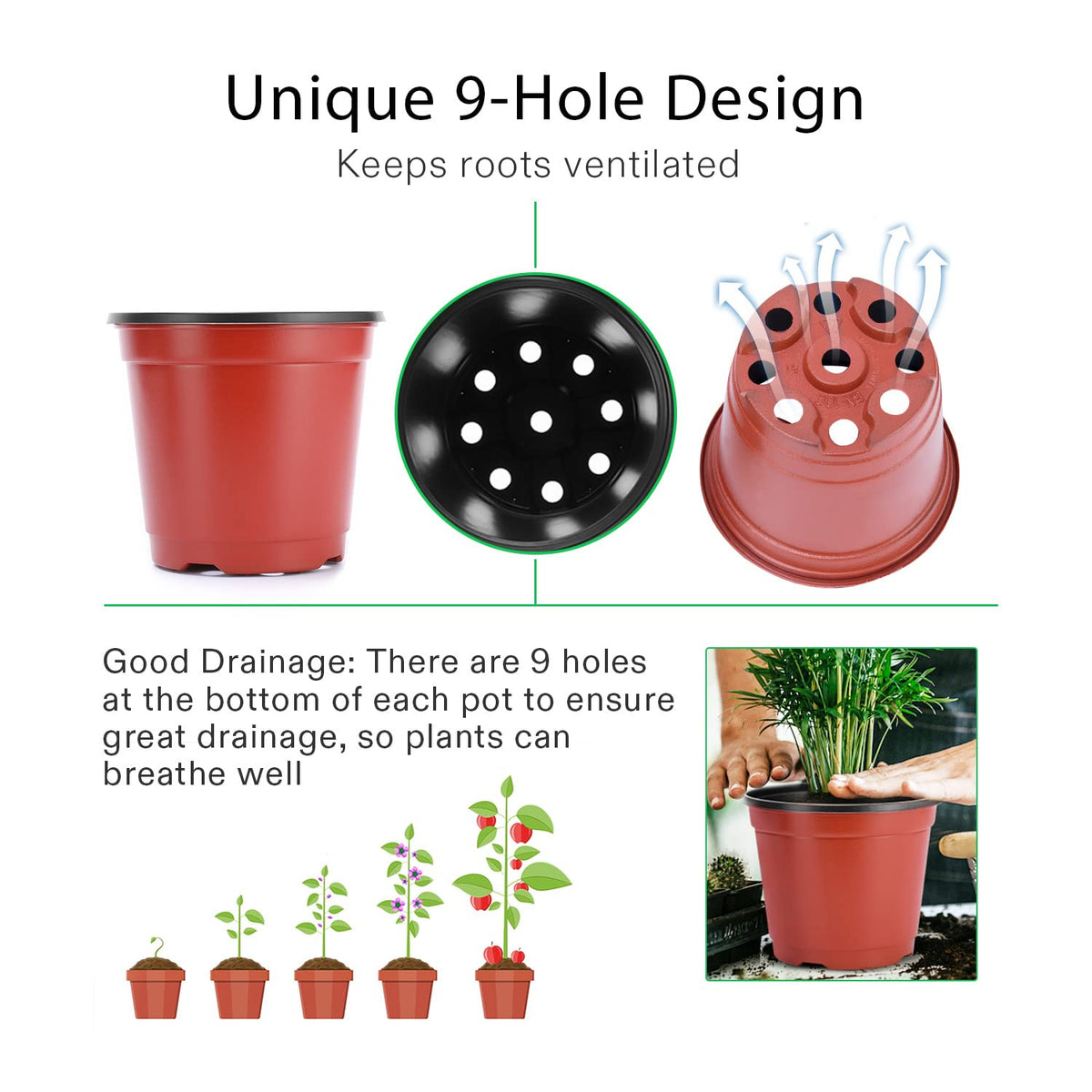 VIVOSUN reusable pot, easy to wash and reuse for multiple seasons.