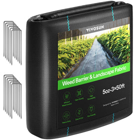 VIVOSUN weed barrier fabric roll with weed suppression in soil