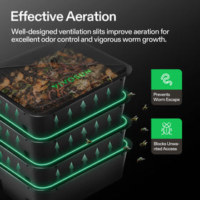 Spigot on the VIVOSUN bin for easy worm tea collection