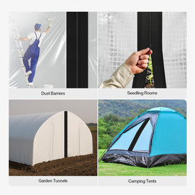 VIVOSUN 7ft zipper length fits tall barriers for flexible setup