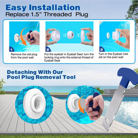 Vizava 3/4-inch jet nozzle with 1-1/2-inch thread for SP1419D fit.