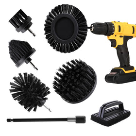 Vizava drill powered grill brush set for deep grease removal on outdoor grills