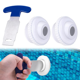 Vizava pool jet nozzle showcasing 360° pivot for precise water direction.