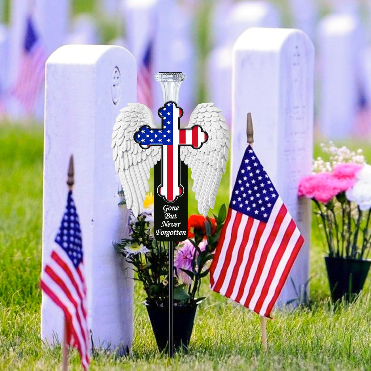 VKEVOC Waterproof Grave Marker resists rain and wind for long-lasting outdoor memorials.