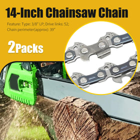Vkinman durable steel construction in a 14-inch chainsaw chain