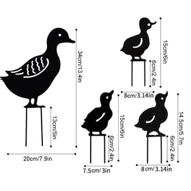 Vkinman mallard duck ornament for yard with durable metal construction.
