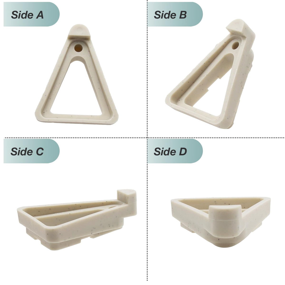 Vkinman triangle-design plant feet offer stable edge support.