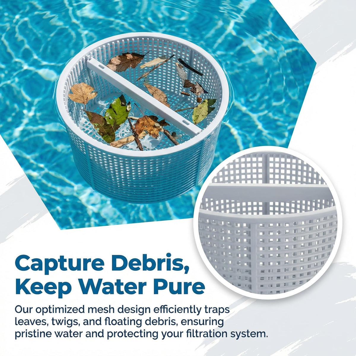 Easy remove and clean VKQ SPX1082CA skimmer basket maintains circulation