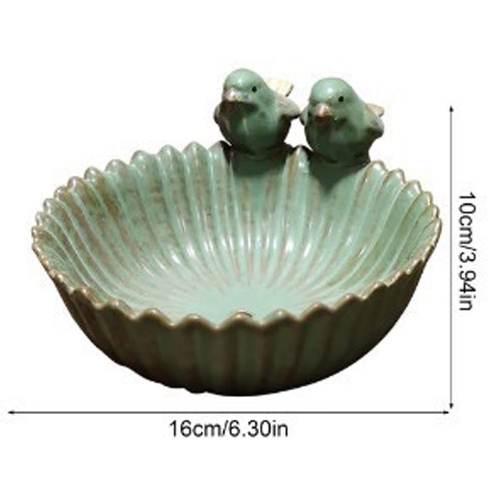 VMRUXAW Shell-shaped Ceramic Bowl decorative and sturdy for plants or small displays