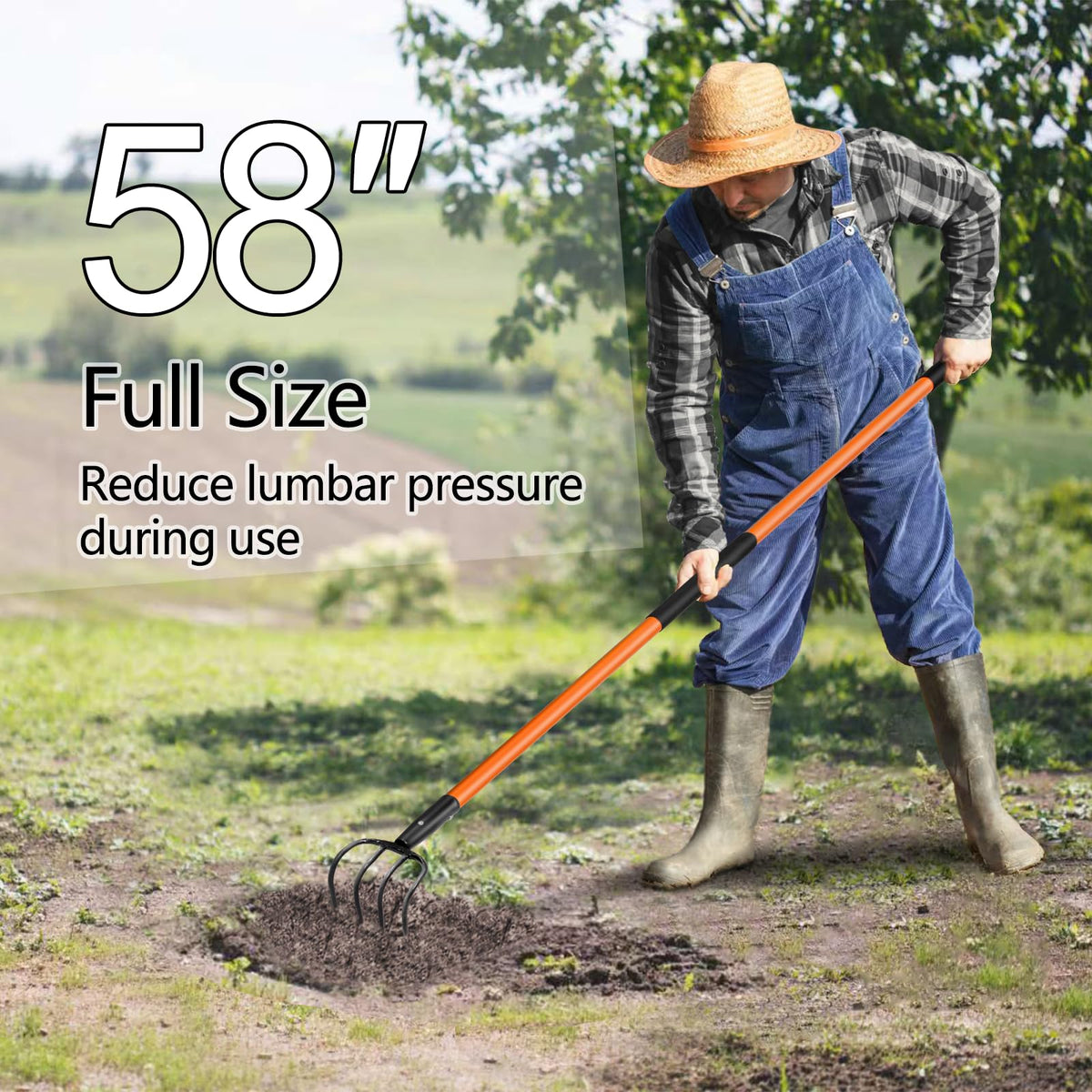 VNIMTI cultivator reinforced joints with double rivets keep the head secure during tough work.