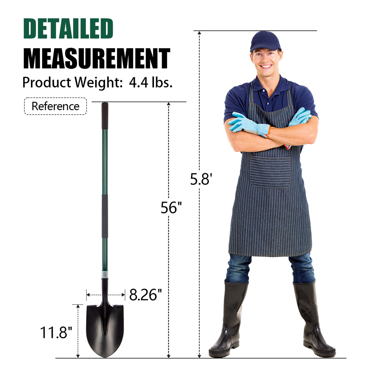 VNIMTI ergonomic design supports steady pressure during digging