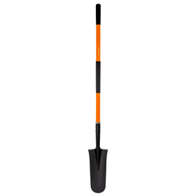 VNIMTI heavy-duty shovel with fiberglass handle ready for digging through hard soil.