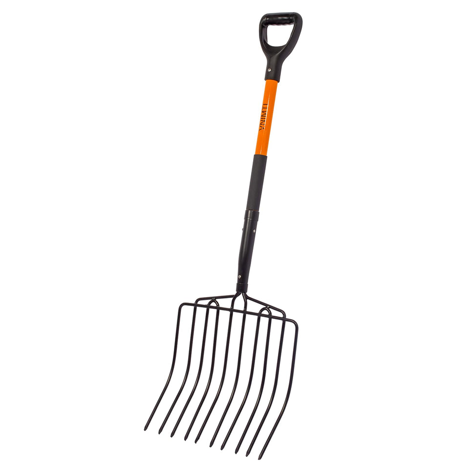 VNIMTI Pitch Fork with 10-tine wide head for quick bedding transfers