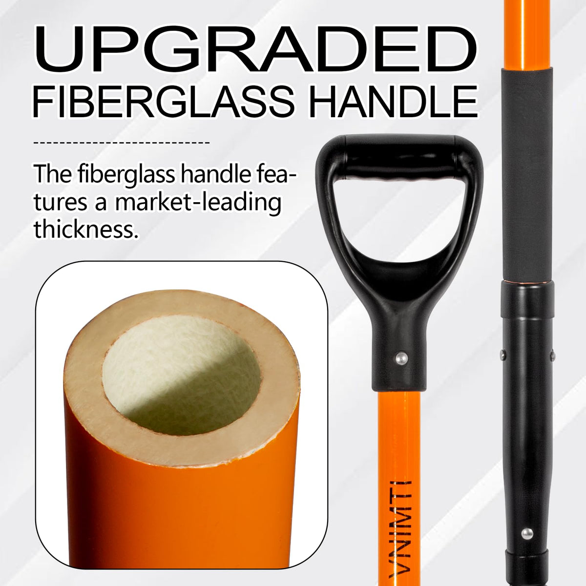 VNIMTI Pitch Fork ergonomic D-grip for secure, comfortable use
