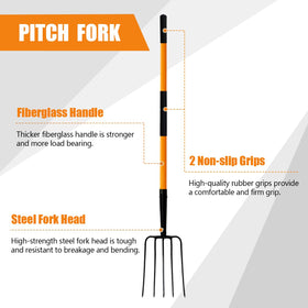 VNIMTI Pitch Fork with non-slip grips for secure handling