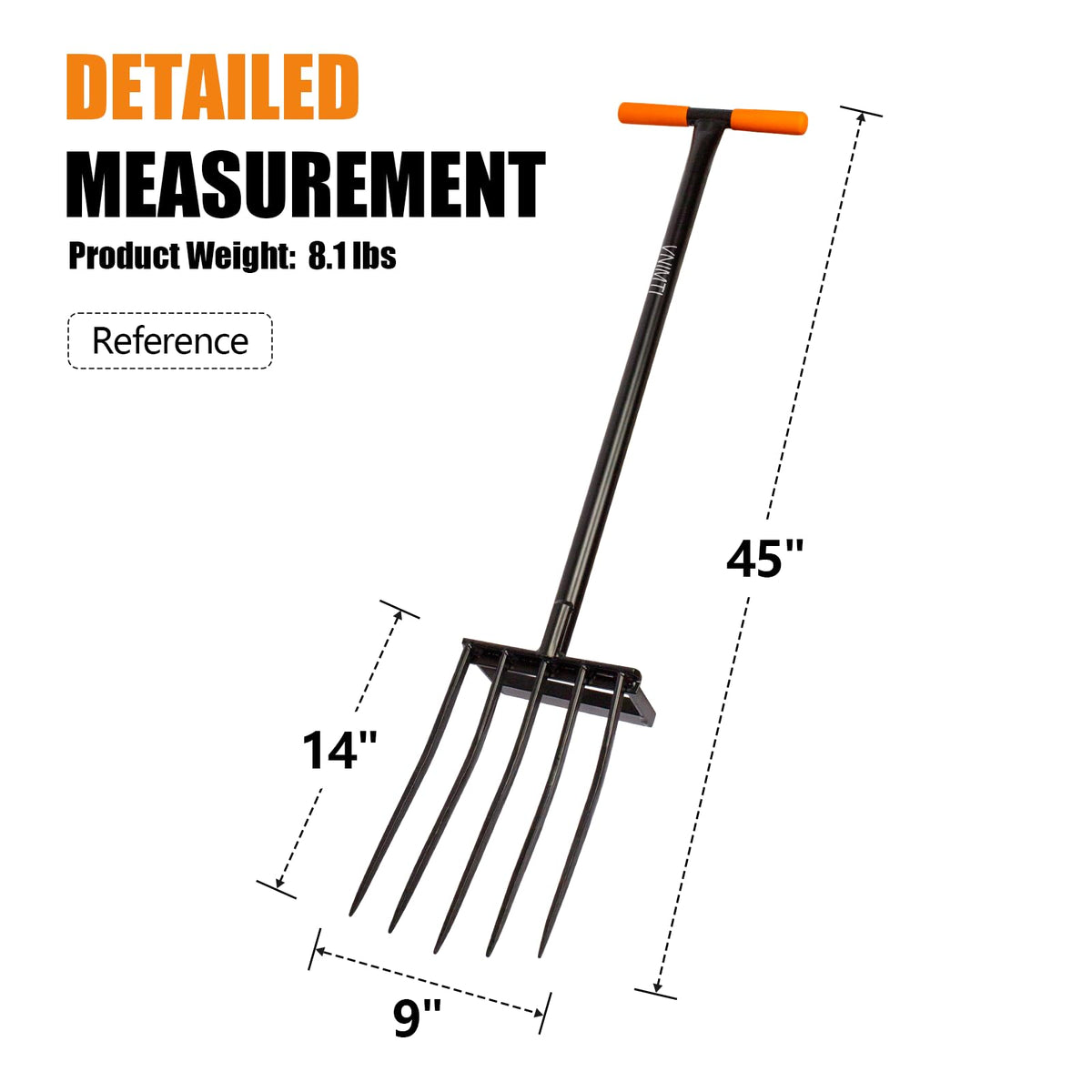VNIMTI pitch fork supports efficient digging and harvesting roots.