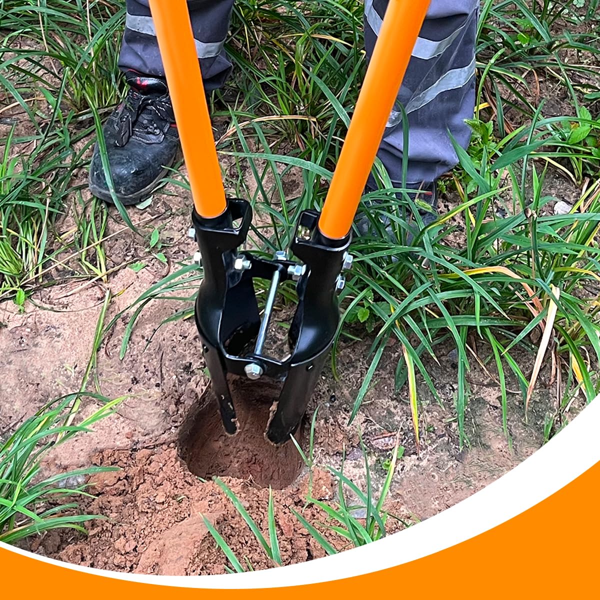 VNIMTI post hole digger ideal for digging holes for fencing and mailboxes.