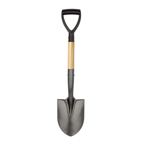 VNIMTI shovel round-blade close-up shows carbon-steel durability for tough soil.