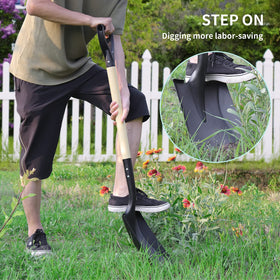 VNIMTI snow shovel for driveway clearing, dependable tool to move snow efficiently.