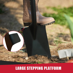 VNIMTI spade ergonomic D-handle provides secure grip and better control.
