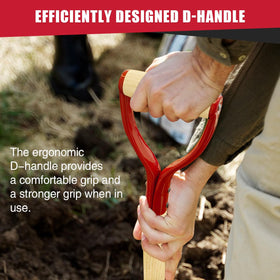 VNIMTI spade blade with rust-resistant coating resists corrosion in wet soil.