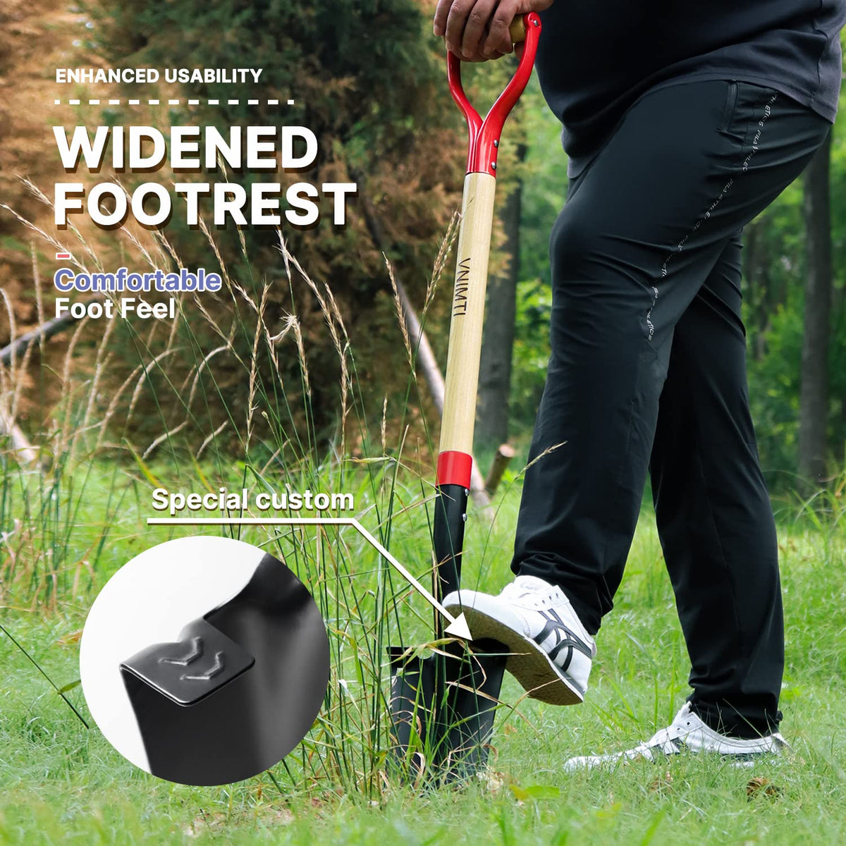 VNIMTI narrow blade spade for precise plug cutting in tight spaces