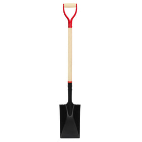VNIMTI spade shovel with wooden D-handle offers comfortable grip for long gardening tasks.