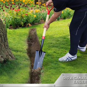 VNIMTI wooden handle offers comfortable, eco-friendly grip on the shovel