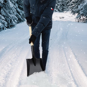 VNIMTI square-head shovel, durable steel, helps dig square holes for planting trees.