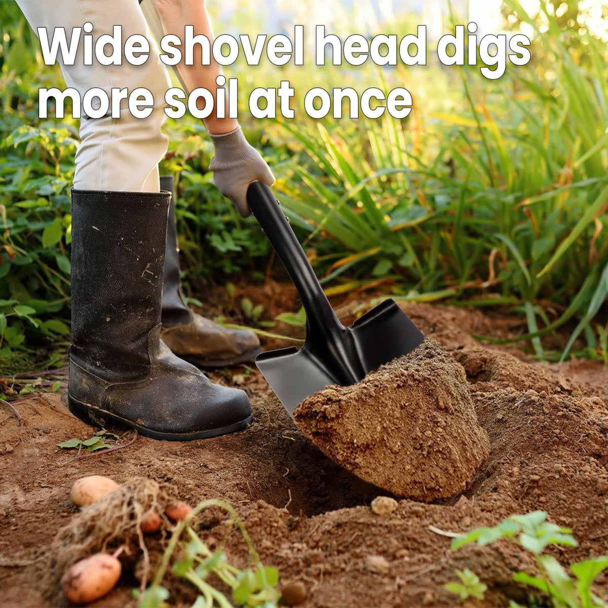 VNIMTI stepped pedals and top fins enable stable footing while digging.