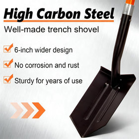 VNIMTI fiberglass handle for reinforced durability and a firm grip.