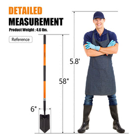 VNIMTI shovel features rust resistant coating for longer life.