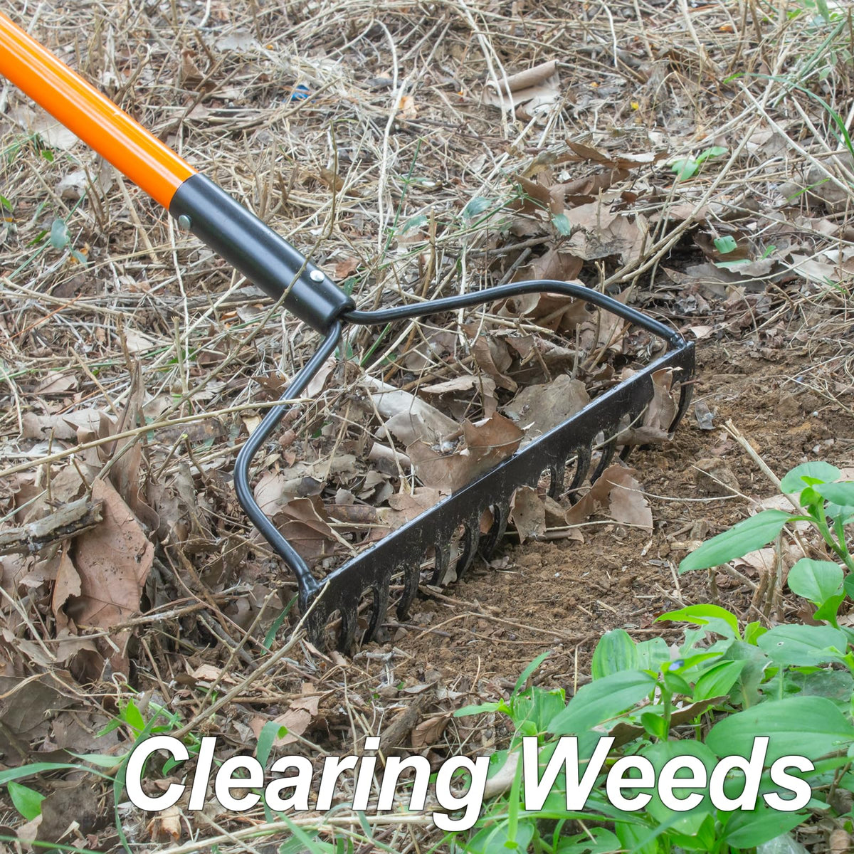 VNIMTI rake includes two non-slip grips for comfortable handling