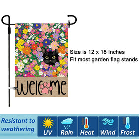 Voajocc Black Cat Autumn Garden Flag adds seasonal flair