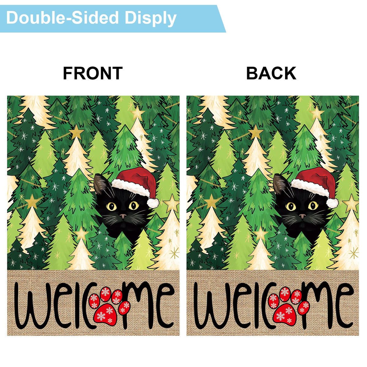 Voajocc Black Cat Summer Garden Flag bright and festive