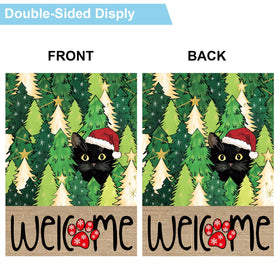 Voajocc Black Cat Summer Garden Flag bright and festive