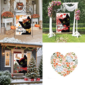 Voajocc cat flags winter design adding year-round charm